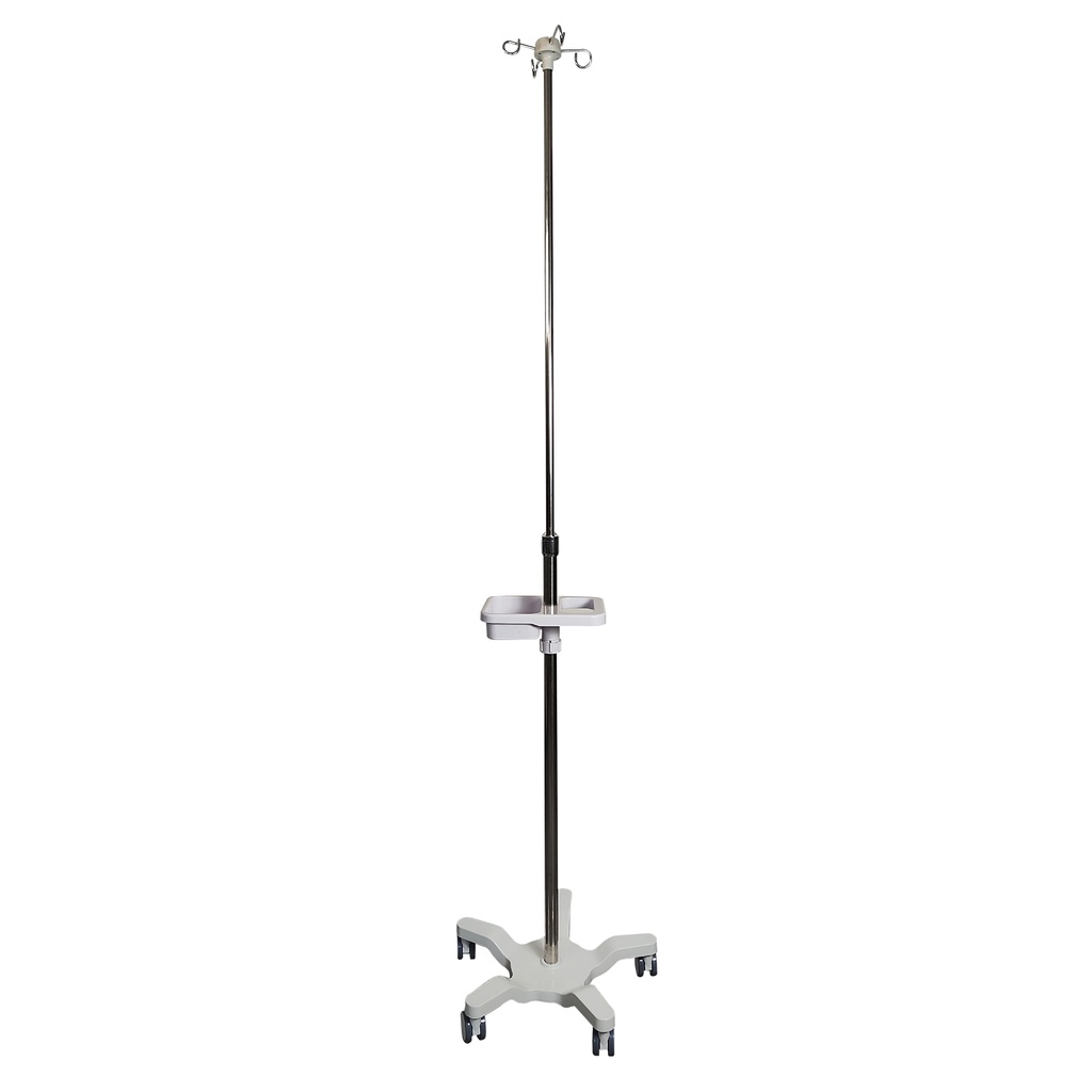 PORTAVENOCLISIS RODABLE CON CHAROLA