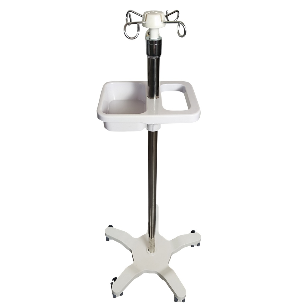 PORTAVENOCLISIS RODABLE CON CHAROLA